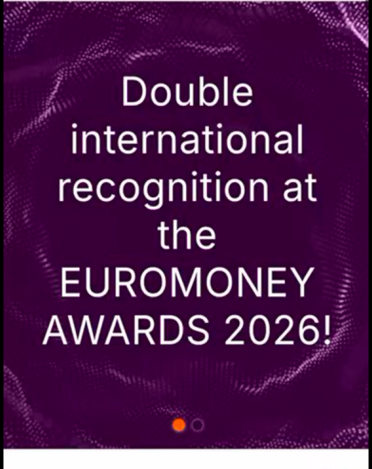Optima Bank celebrating double international recognition at the Euromoney Awards 2026